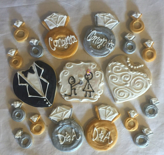 Wedding/engagement Cookies gift box